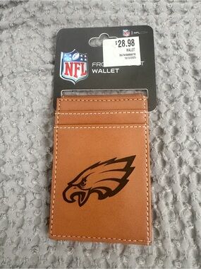 NFL Philadelphia Eagles Tan Front Pocket Card Wallet